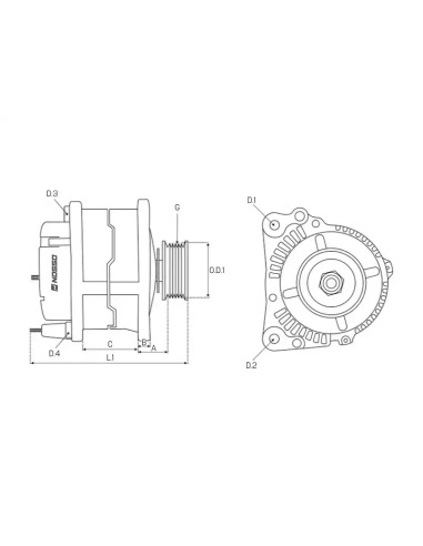 ALTERNADOR 12V RENAULT 19