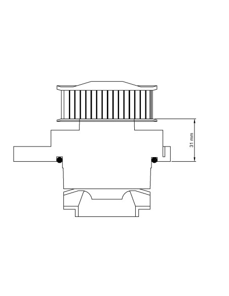 POLEA 27 DIENTES - ANCHO 21 MM