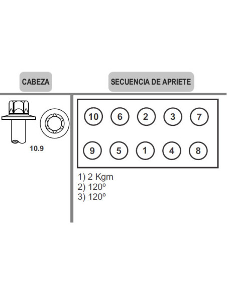 BULONES DE TAPA DE CILINDROS