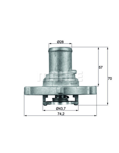 CODO TERMOSTATO MAHLE  TI 122 87D (METAL)