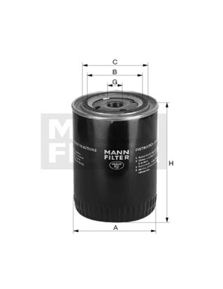 FILTRO ACEITE APL.FORD TRANSIT 2.5 TD MAXION