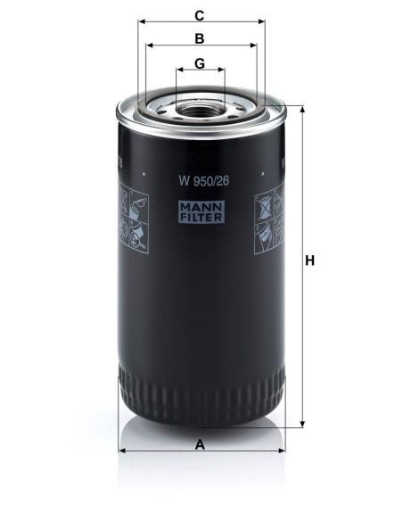 FILTRO ACEITE APL.IVECO EUROCARGO TECTOR