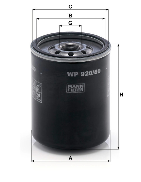 FILTRO ACEITE APL.ISUZU TROOPER 3.1