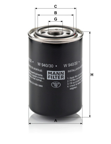 FILTRO DE ACEITE DE MOTOR