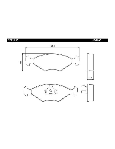 DELANTERA - S/SENSOR PISTON CHICO (TEVES) GRUESA