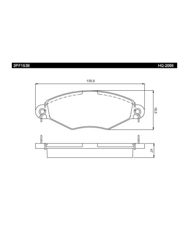 DELANTERA - (BENDIX) S/SENSOR ANCLAJE 4 RESORTES