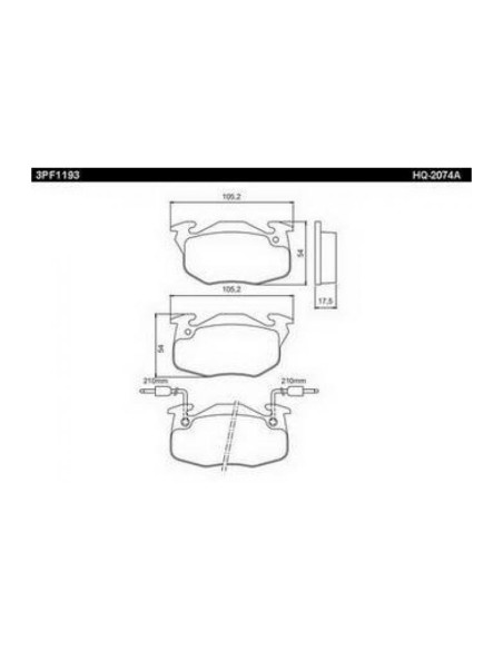 CHAMADE - DELANTERA - BENDIX - 2 SENSORES