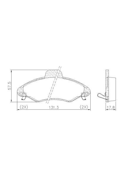 PASTILLA DE FRENO FORD ESCORT-VW POINTER