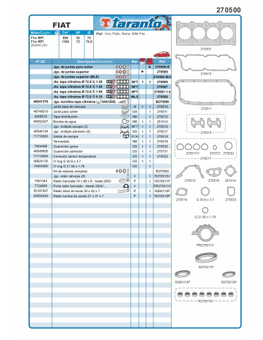 FIAT FIRE 1.0 8V-1.3 8V