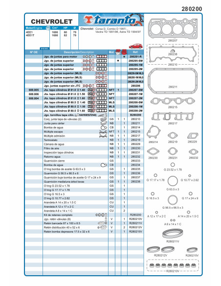 JGO.JTAS.P/MOTOR CHEVROLET CORSA