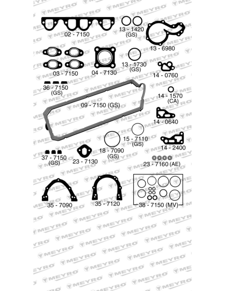 KIT DE JUNTAS DE MOTOR (SIN JTC)
