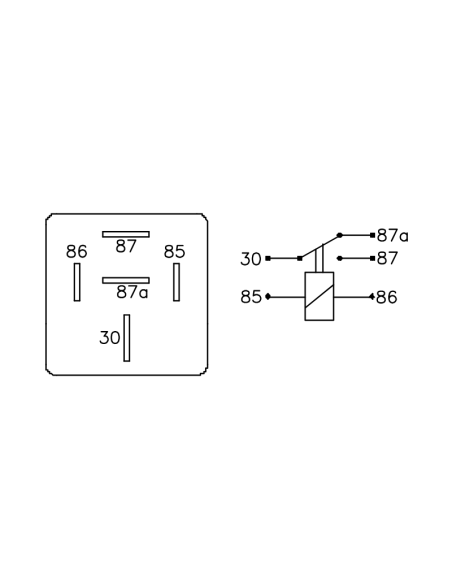 MINIRELAY APL.RENAULT 9,11,19,21,TRAFIC,EXPRESS