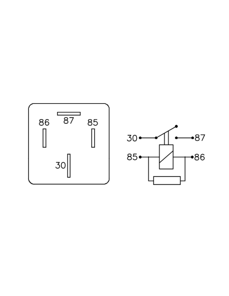 MINIRELAY APL.FORD ESCORT AUX.