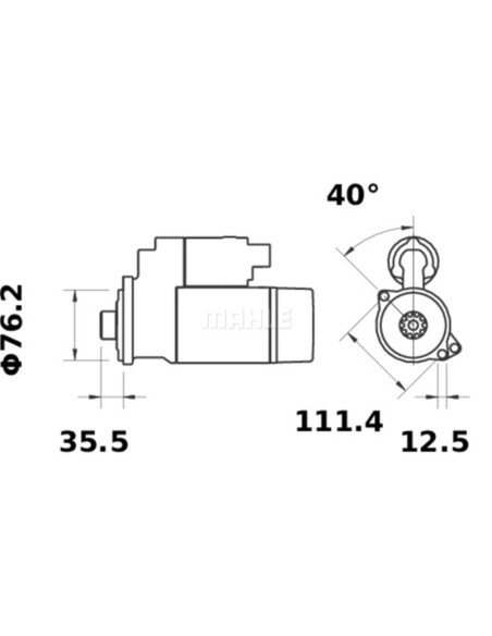 MOTOR DE ARR.MAHLE MS 48 12V 2.0KW