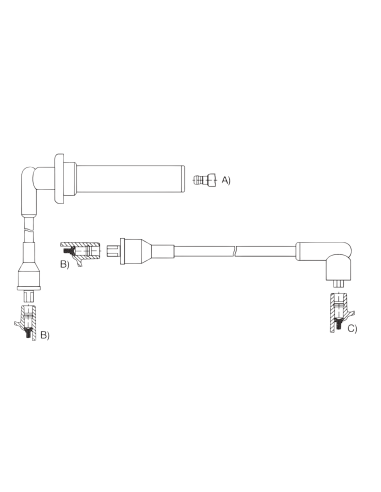 CABLE BUJIA APL.PEUGEOT 505 SR .../89