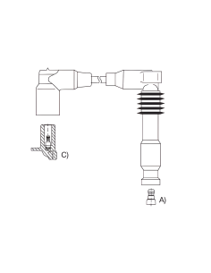 CABLE BUJIA APL.CHEV.CORSA 16V.