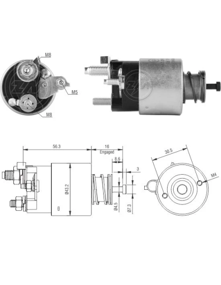 SOLENOIDE 12V NISSAN MARCH NOTE